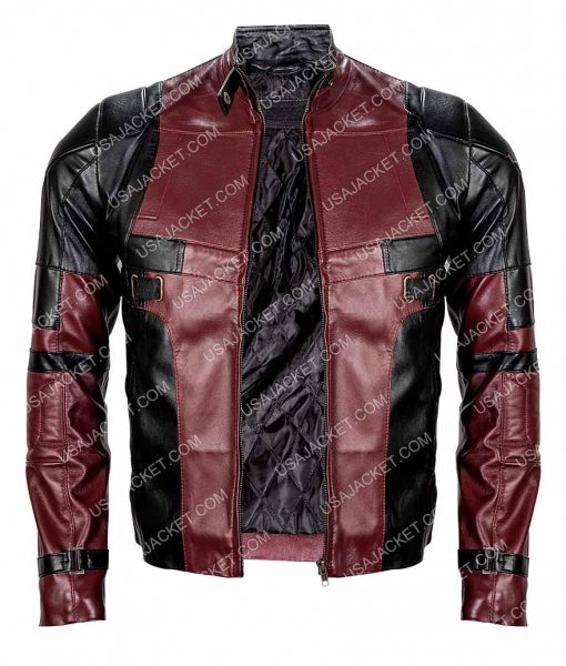 Ryan Reynolds Deadpool Black and Maroon Coat Ryan Reynolds Deadpool Black and Maroon Coat