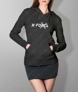 Womens Deadpool 2 X Force Logo Grey Hoodie