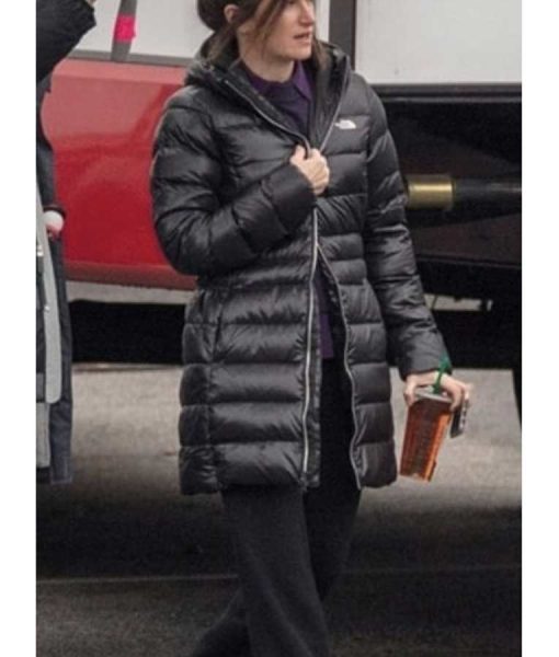 WandaVision Agnes Black Puffer Hooded Coat