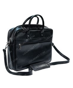 Leather Laptop Black Bag