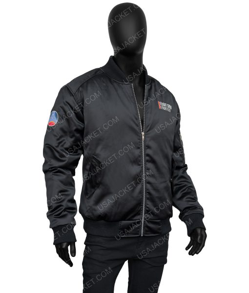 Starfield Flight Crew Bomber Satin Jacket