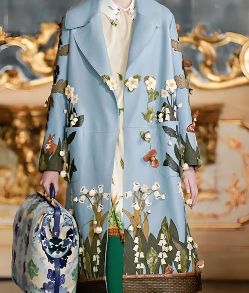 Antonia Muratori Emily in Paris S04 Anna Galiena Floral Embroidered Coat