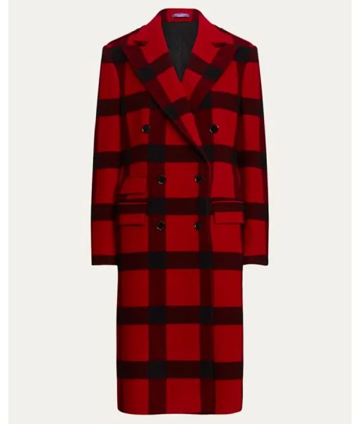 Emily Cooper Emily In Paris S04 Lily Collins Plaid Wool Twill Coat