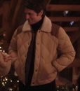 Gabriel Emily in Paris S4 Lucas Bravo Beige Quilted Jacket