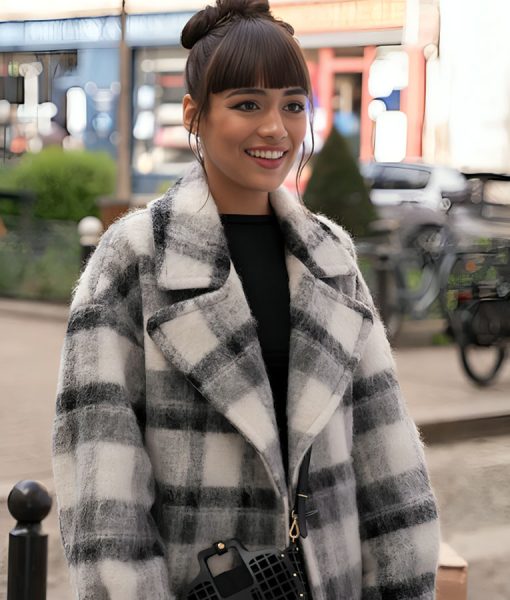 Get Genevieve Emily in Paris S04 Thalia Besson Plaid Coat