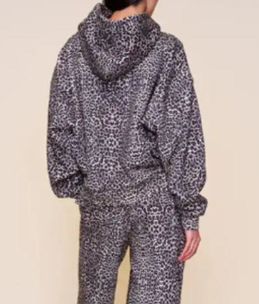 Guizio Cheetah Print Pullover Hoodie