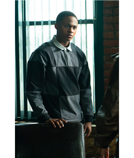 The Chi S08 Ahmad Nicholas Ferguson Grid Polo Sweater