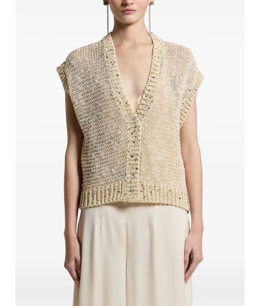 Big Brother USA S28 Julie Chen Moonves Sequin-Embellished Cardigan