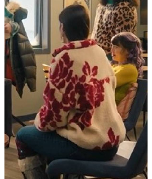 North Of North S02 Anna Lambe Red Floral Sherpa Fleece Jacket 1