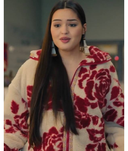 North Of North S02 Anna Lambe Red Floral Sherpa Fleece Jacket 4